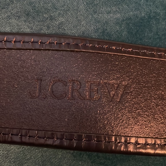 NWOT J.CREW Two Tone Navy Leather Trim, Gold Hardware size S main image 9